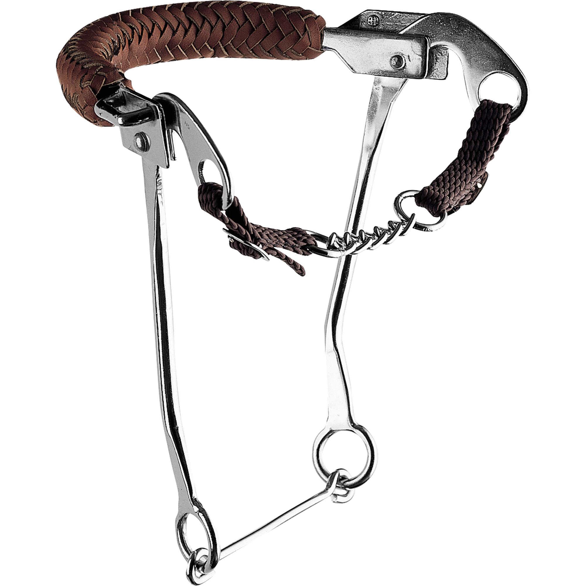 SPRENGER Hackamore mit Kinnkette und Edelstahlseiten - Edelstahl rostfrei