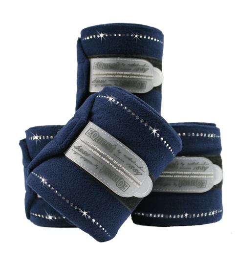 EQuest Pony Bandagen ALPHA FLEECE Crystal Banding, 4er Set