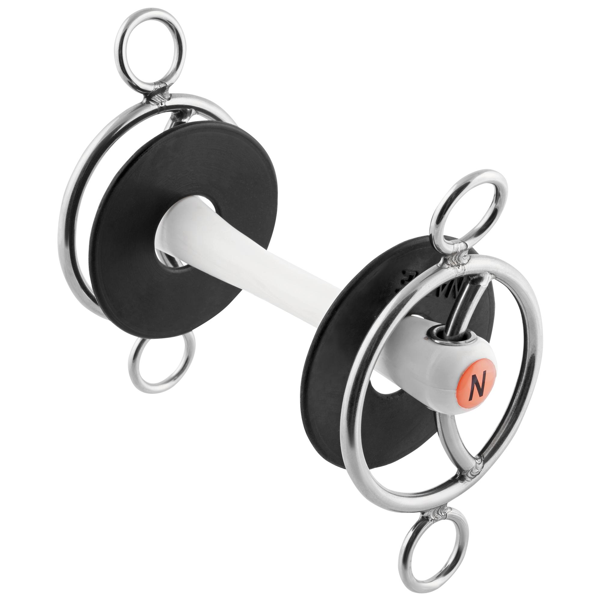 41290_00 Nathe 3-Ring Gebiss mit Gleitsteg 20 mm mit biegsamer Stange